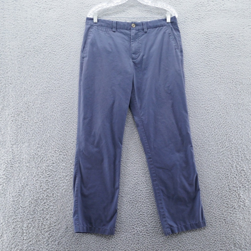 Tailorbyrd Collection Mens Chino Pants Slate Blue Flat Front Flamingo Logo 34/30